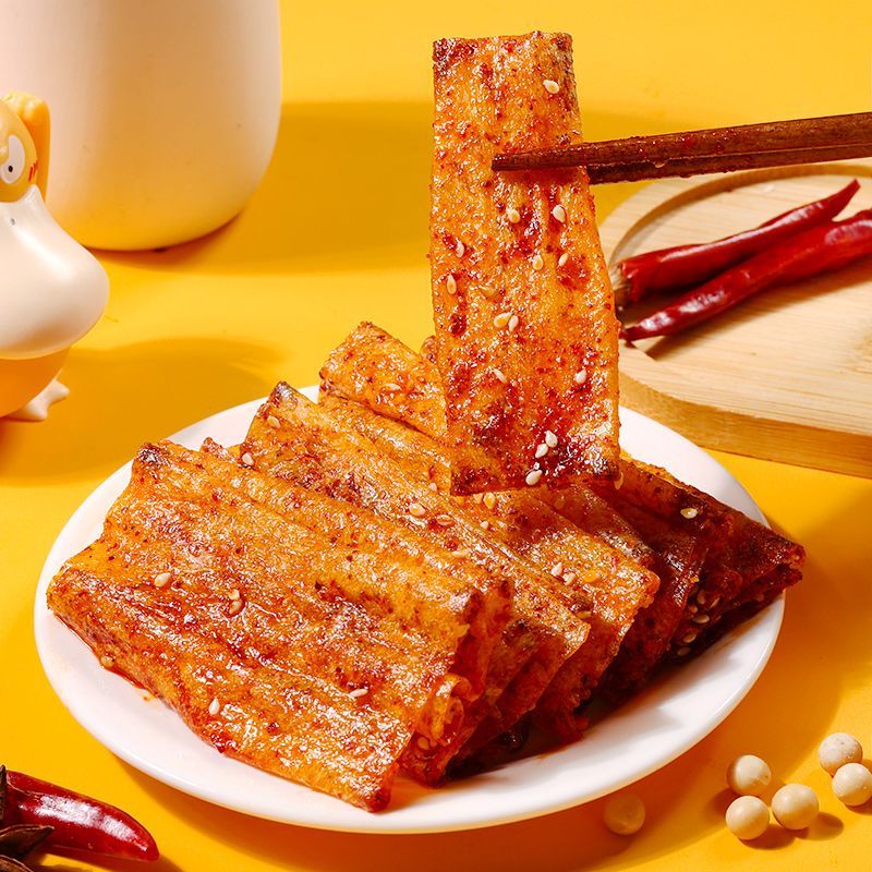 2025 สไตล์ใหม่ Sixiang Mountain Tofu Skin Hunan ของว่างรสเผ็ดพิเศษ Pingjiang Tofu Skin Nostalgic Cas