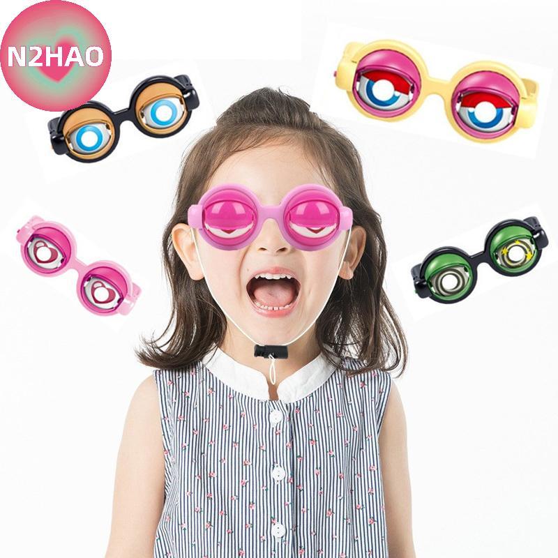 N2HAO Winking Glasses สําหรับแสดงและงานปาร์ตี้ – แว่นตา Crazy Eyes พร้อม Manual Blink Action, กระจกก