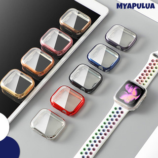 ฝาครอบคลุมกรณี TPU ที่ชัดเจน for IWatch Apple Watch 49มม Ultra 3 2 Series 11 10 9 8 7 6 5 4 SE 3 2 46 45 42มม ฉากป้องกัน