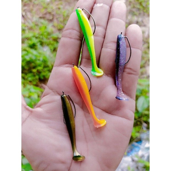 【จัดส่งจากกรุงเทพ】หนอนยางนิ่มหางโบก(ทรงอ้วน) 7cm.ชุดสุดคุ้ม10ตัวฟรีชุดเบ็ดเท็กซัสทุกซอง 10/20/30/50pcs - รูปที่ 6