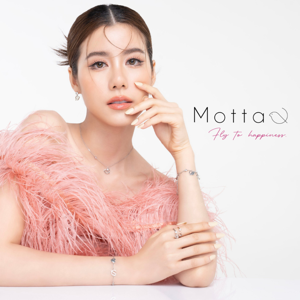 Motta Earring ต่างหูติดหูชุบทองคำขาว Esther | Motta Fly to Happiness
