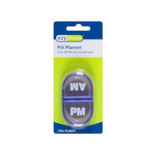 Ezy Dose ตลับใส่ยา 7ช่อง Pill Planner Weekly ทรงยาว กลม และ 1วัน AM/PM UV (คละสี)
