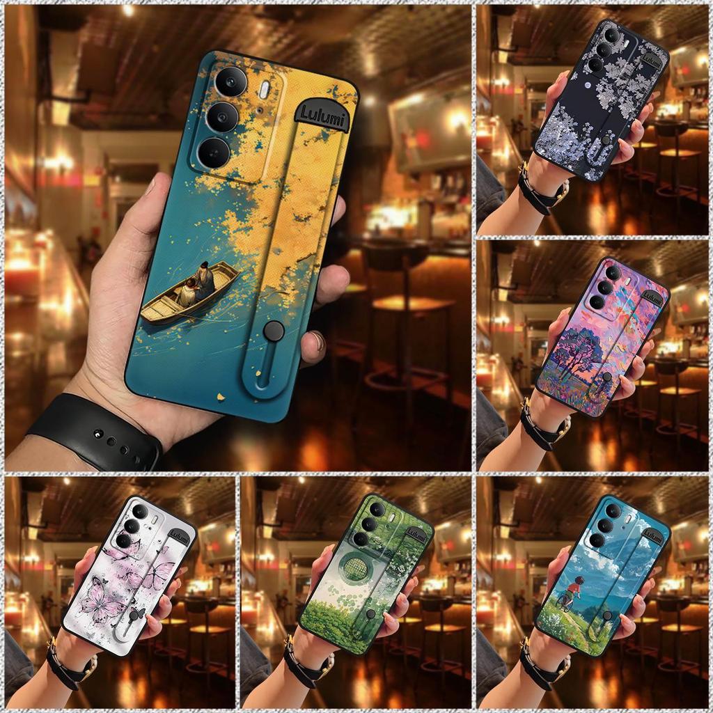ทนทานกันน้ําเคสโทรศัพท์สําหรับRealme C75/C75Xสายรัดข้อมือกันกระแทกชายสายรัดข้อมือProtector Softกรณีโ