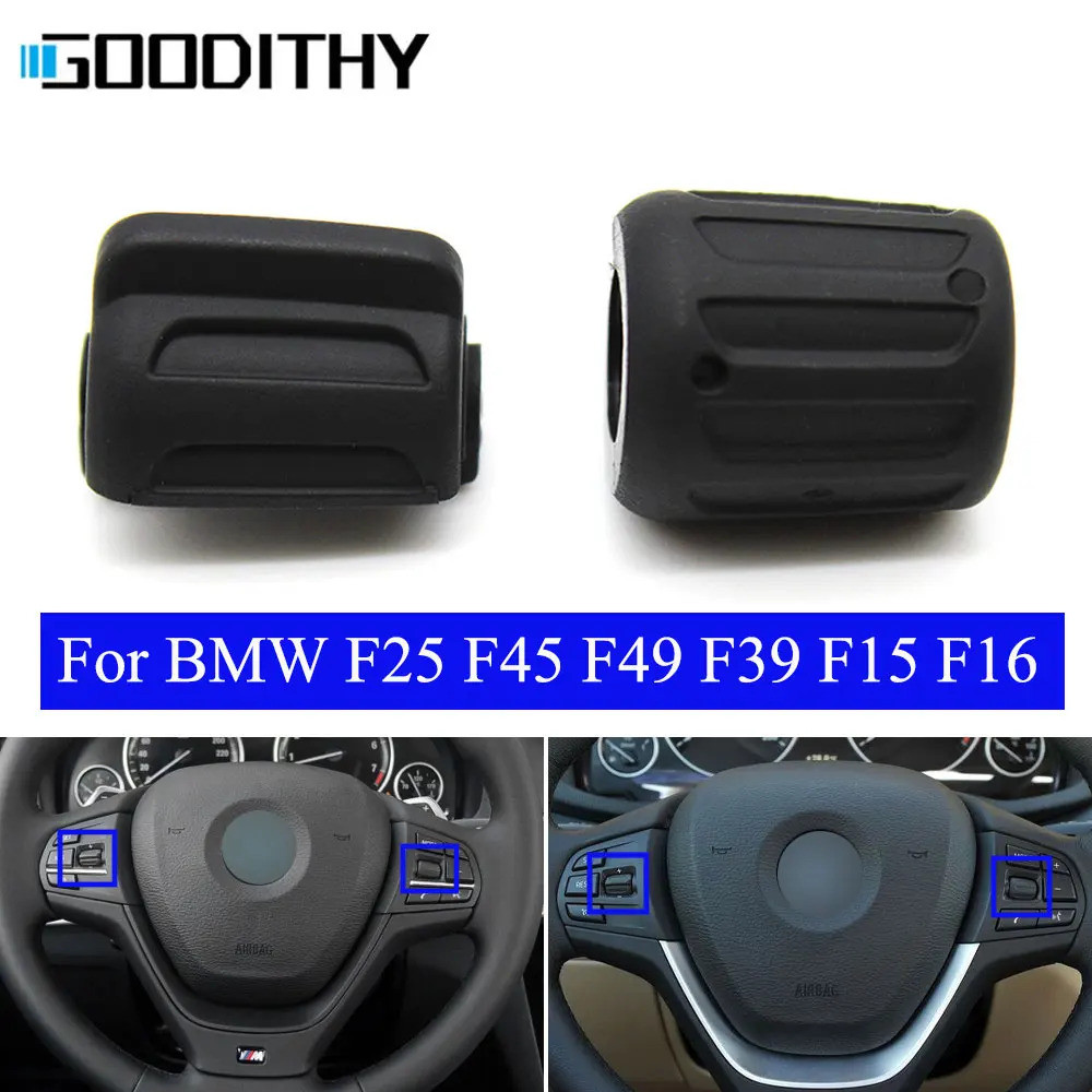 Left Right Steering Wheel Knob Button Multi-function Rotary Caps Cover For BMW 1 2 X1 X2 X3 X5 X6 Se