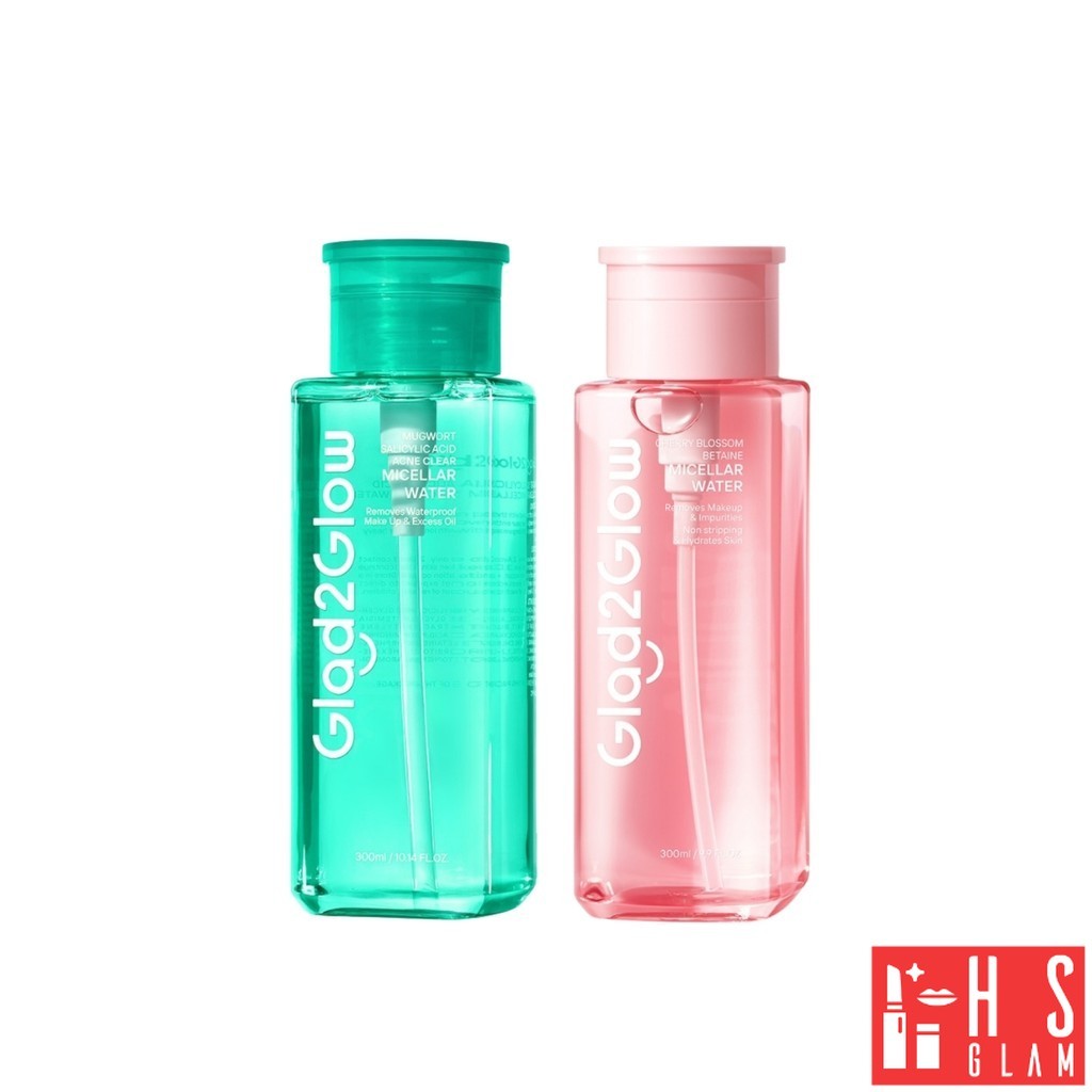Glad2Glow Cleansing Water Oil Balm คลีนซิ่ง คลีนซิ่งออยล์  ทำความสะอาด เมคอัพ กันน้ำ 1 ขวด 300ml