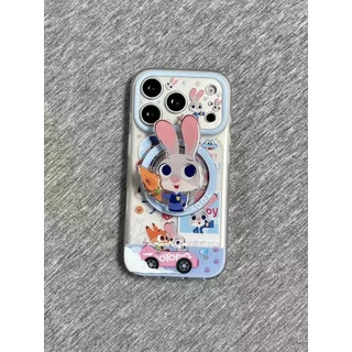 เคสโทรศัพท์ เหมาะสําหรับ iPhone 11 12 13 14 15 16 17 Pro max Plus Air Crazy Animal City หมุนวงเล็บแม่เหล็กกันกระแทกกันกระแทกเคสรวมทุกอย่าง 4EGO