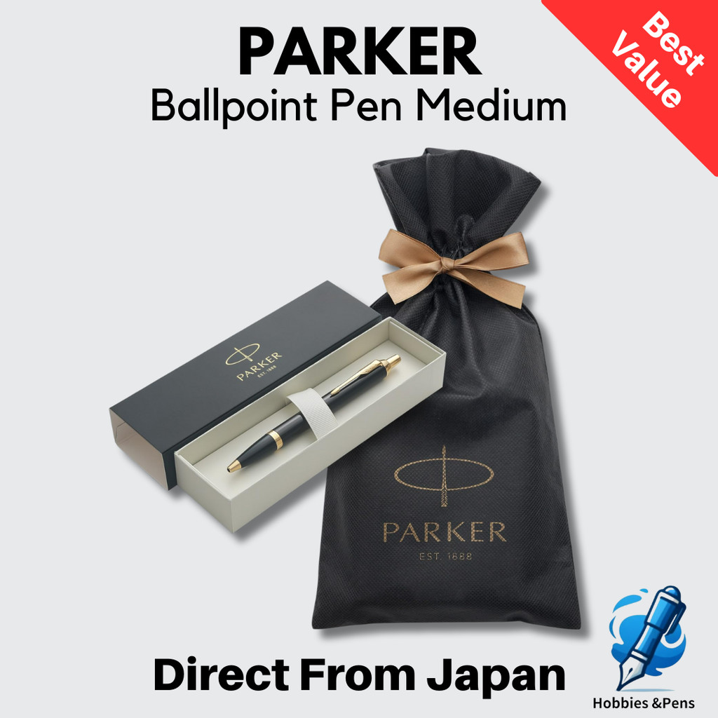 PARKER IM Ballpoint Pen Black GT Smooth Writing Medium Point Gift Box Japan Authentic