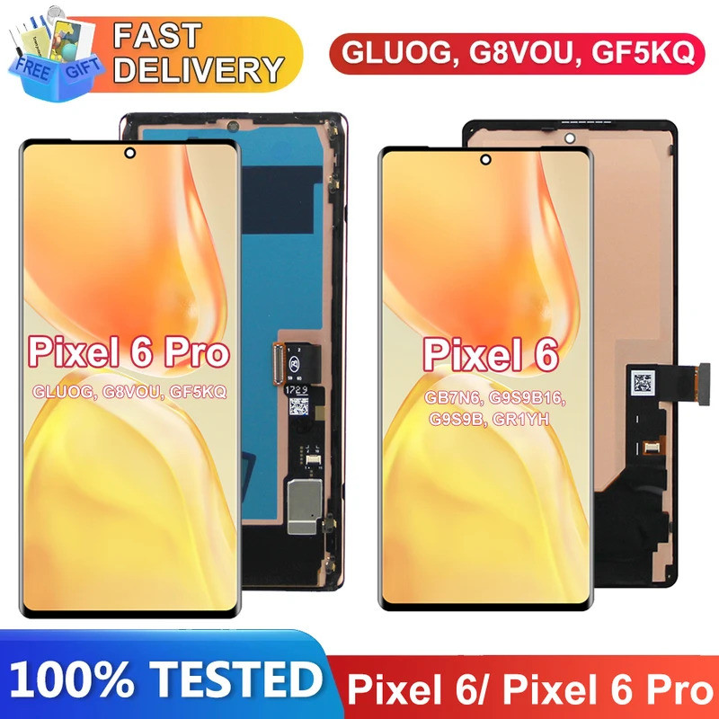 สําหรับ Google Pixel 6 Pro GLUOG G8VOU GF5KQ จอแสดงผล Lcd หน้าจอสัมผัสดิจิตอลสําหรับ Google Pixel 6 
