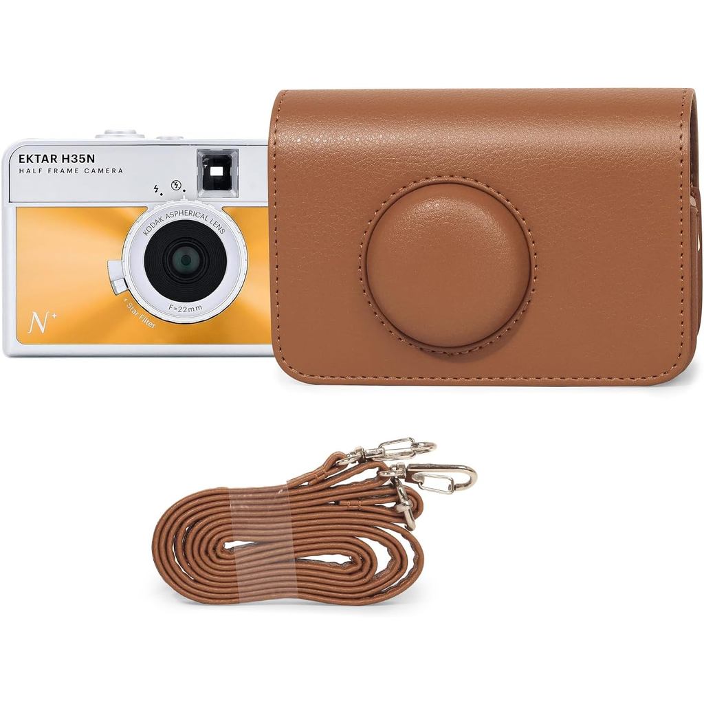 เคสสําหรับกล้องฟิล์ม KODAK H35, เคสหนัง PU ย้อนยุคสําหรับ KODAK EKTAR H35/ Ultra F9/ F501 ครึ่งกรอบก