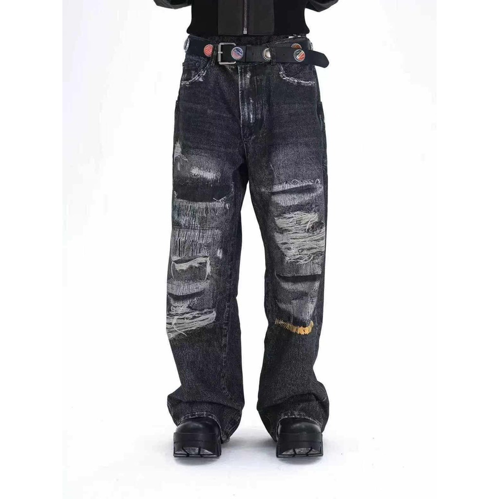 POYS BAABAYAA DC6655 กางเกงยีนส์ขาดๆ