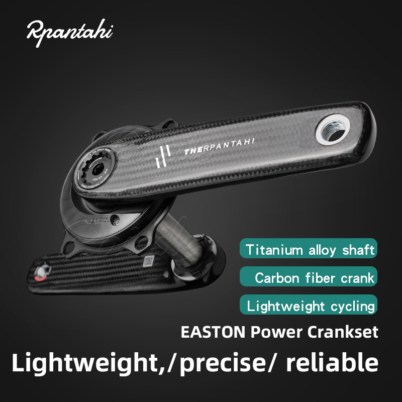 RPANTAHI คาร์บอนไฟเบอร์จักรยาน Crankset 24 มม.แกนโลหะผสมไทเทเนียม 165 มม./170 มม.EASTON ตรงติดตั้งเหมาะสําหรับ Shimano