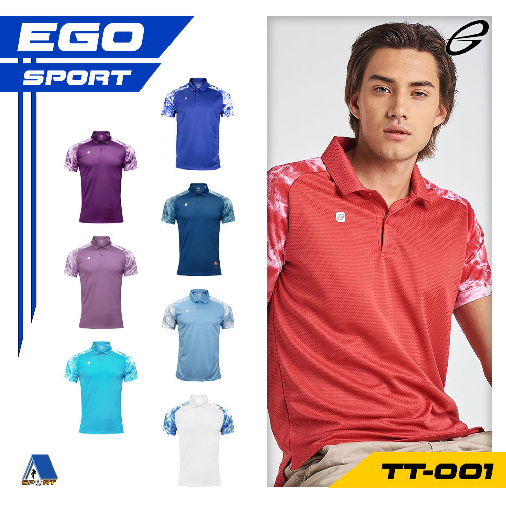 [[ส่งฟรี!! มีเงินคืน]] เสื้อโปโลแต่งแขนลายมัดย้อม EGO SPORT รุ่น TT-001 THAI TONE SET 1 แท้100%