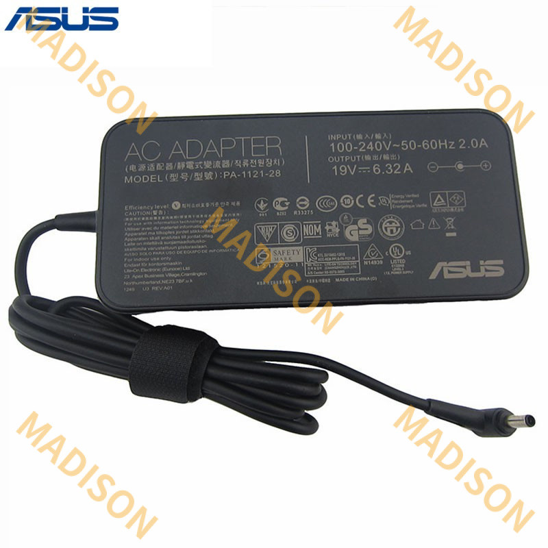 Asus 19V 6.32A Rog Gaming adapter PA-1121-28 G501JW UX501J FX705GM GL502V Notebook Charger