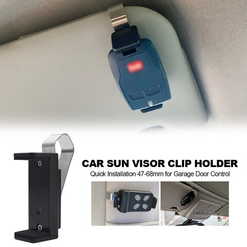 Car Sun Visor Clip Holder Car Keychain Barrier Opener Quick Installation 45-67mm
