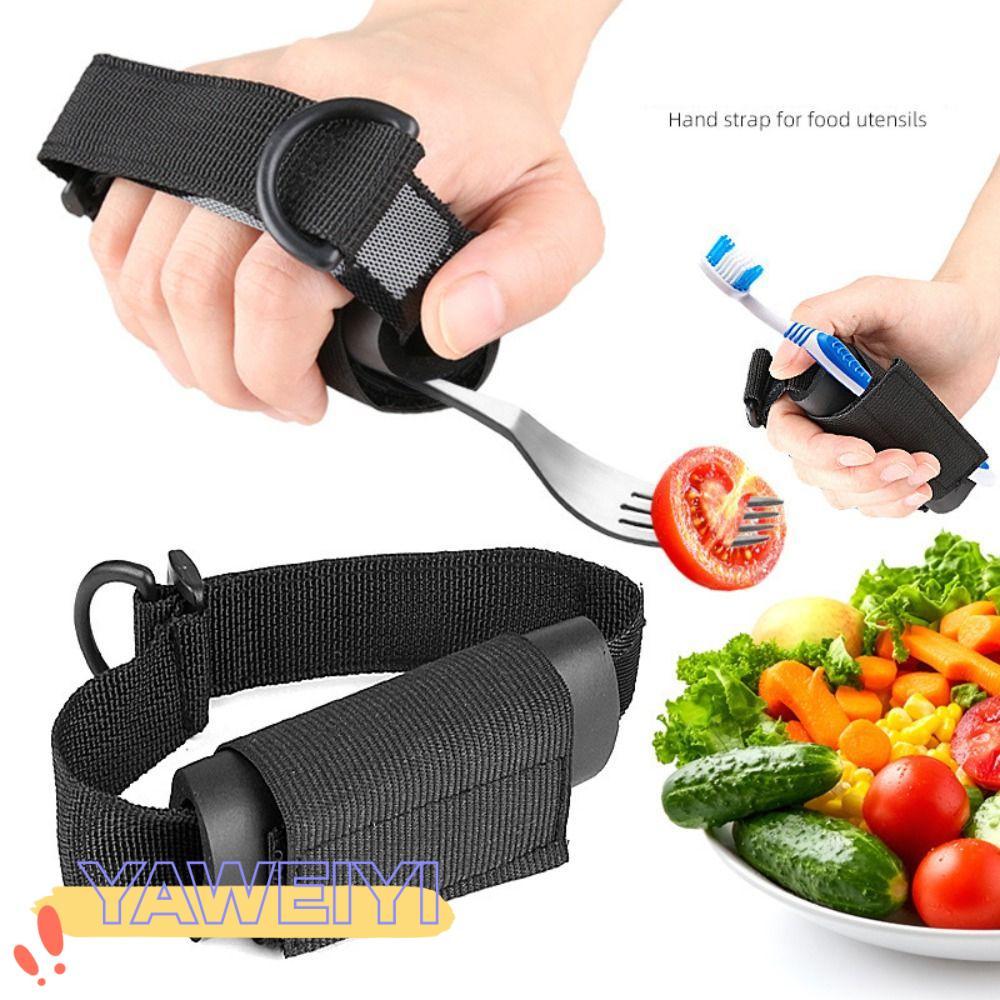 YAWEIY ที่ใส่ภาชนะสายรัด, Self-Care Elastic Eating Assistance Cuff, Washable Hypoallergenic Aid Uten