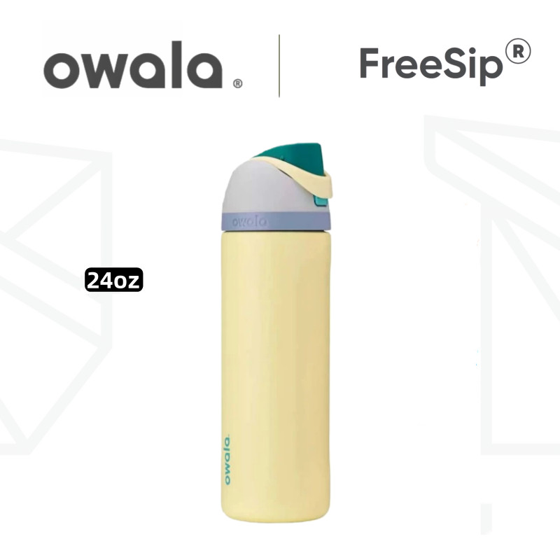 Owala FreeSip แก้วน้ำสุดล้ำ! ดื่มได้2แบบในขวดเดียว (ดูด/จิบ) ✨ ไร้สายยางยื่น เก็บเย็น24ชม. สแตนเลส304 24-32oz