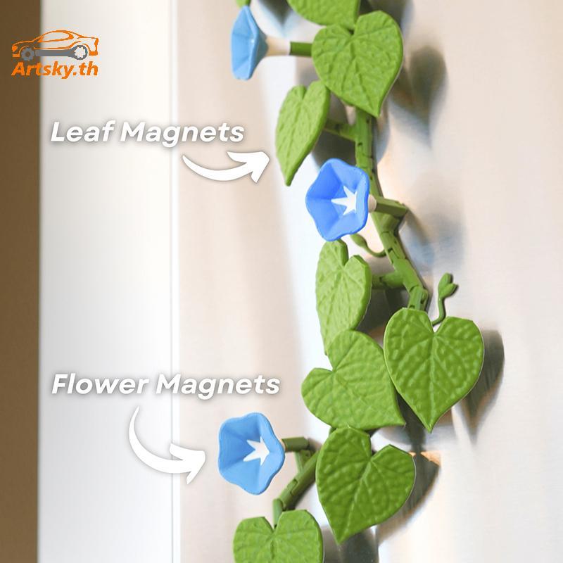 ARS Morning Glory แม่เหล็ก 3D พิมพ์ประดิษฐ์ Morning Glory ตู้เย็นแม่เหล็กตกแต่งเหมาะสําหรับตกแต่งบ้า