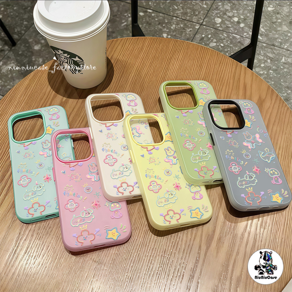 กราฟฟิตีสีสัน For Oppo A38 A18 A15 A35 A17 A17K A16 A54s A77 A57E A31 A53S A33 A32 A9 A5 A11 A58 A74 A95 RENO 2 ใน 1 เคส - รูปที่ 7