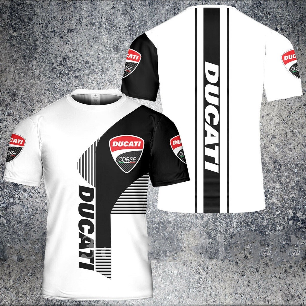 2022ฤดูร้อนใหม่Ducatiผู้ชายเสื้อยืดขนาดใหญ่Harajuku Tเสื้อ3Dอะนิเมะผู้ชายแขนสั้นเสื้อผ้าผู้ชายTshirt