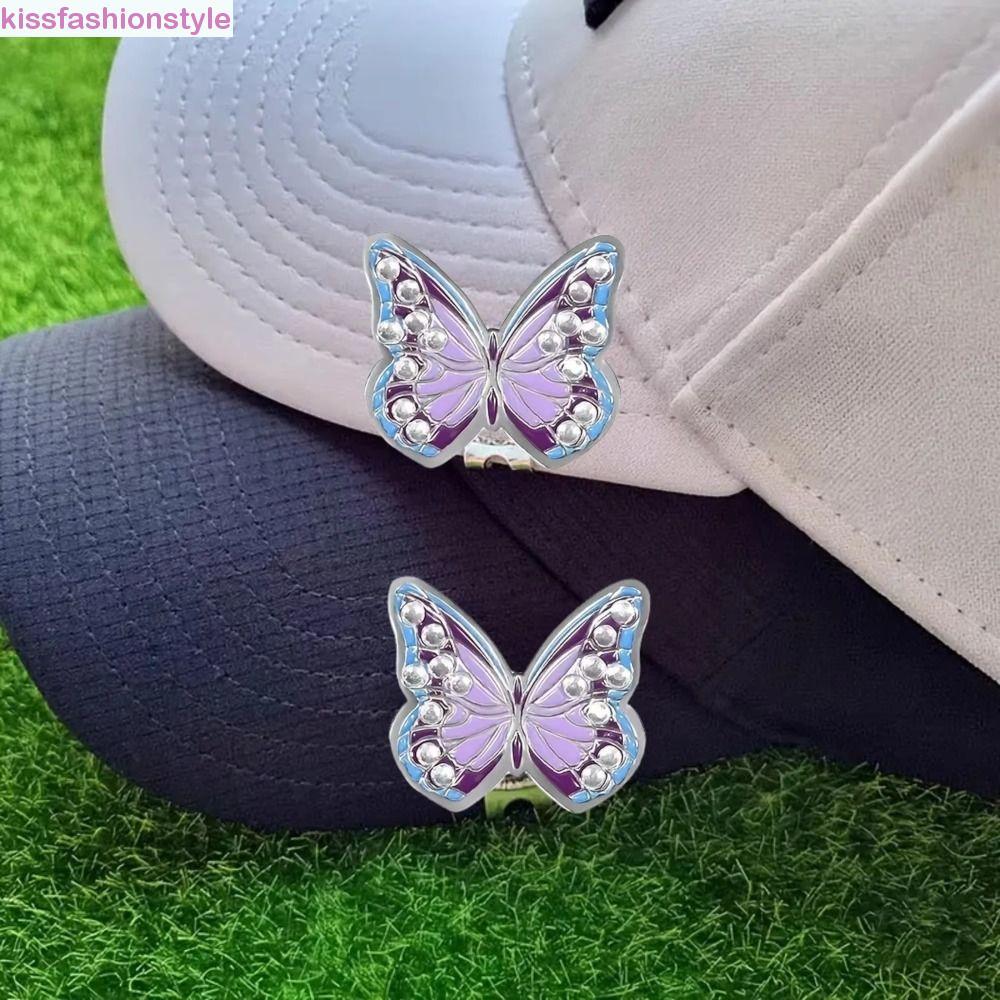 คลิปหนีบหมวกกอล์ฟรูปผีเสื้อ พร้อมฟังก์ชัน Magnetic Golf Ball Mark ออกแบบมาอย่างสวยงามและคงทนด้วยโลหะ เหมาะสำหรับทั้งผู้ชายและผู้หญิง
