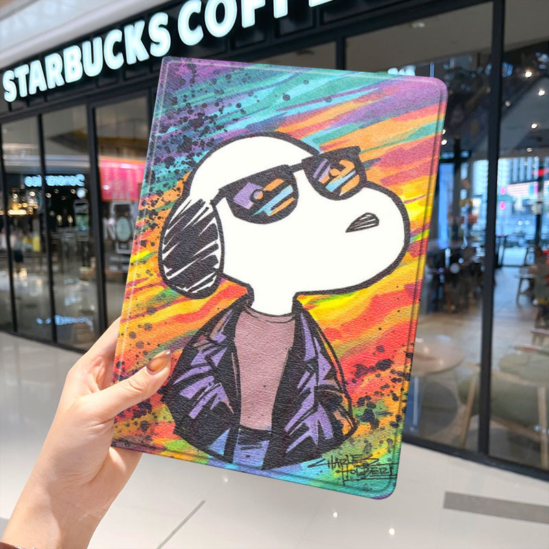 Snoopy 2021 iPad9 2021 iPad9 เคสป้องกันPro2020 mini6 เสื้อแจ็คเก็ตIoad Mini 4 Shell air5 เหมาะสําหรั