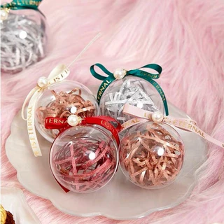 BLIVO 1pcs โปร่งใสรอบ Ball คริสต์มาสงานแต่งงานตกแต่ง Candy ดอกไม้ลูกตกแต่งบ้าน Drop Ball