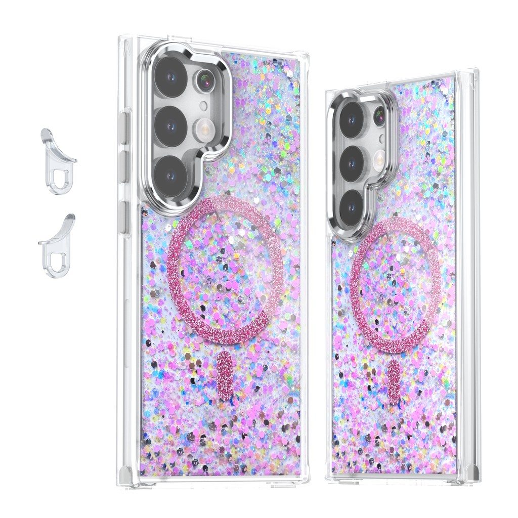 เคส Samsung S25 Ultra S25 Plus S25 S24 S23 แบบเหลวเรืองแสง ชาร์จไร้สายได้ ทนทานระดับทหาร กันเหลือง