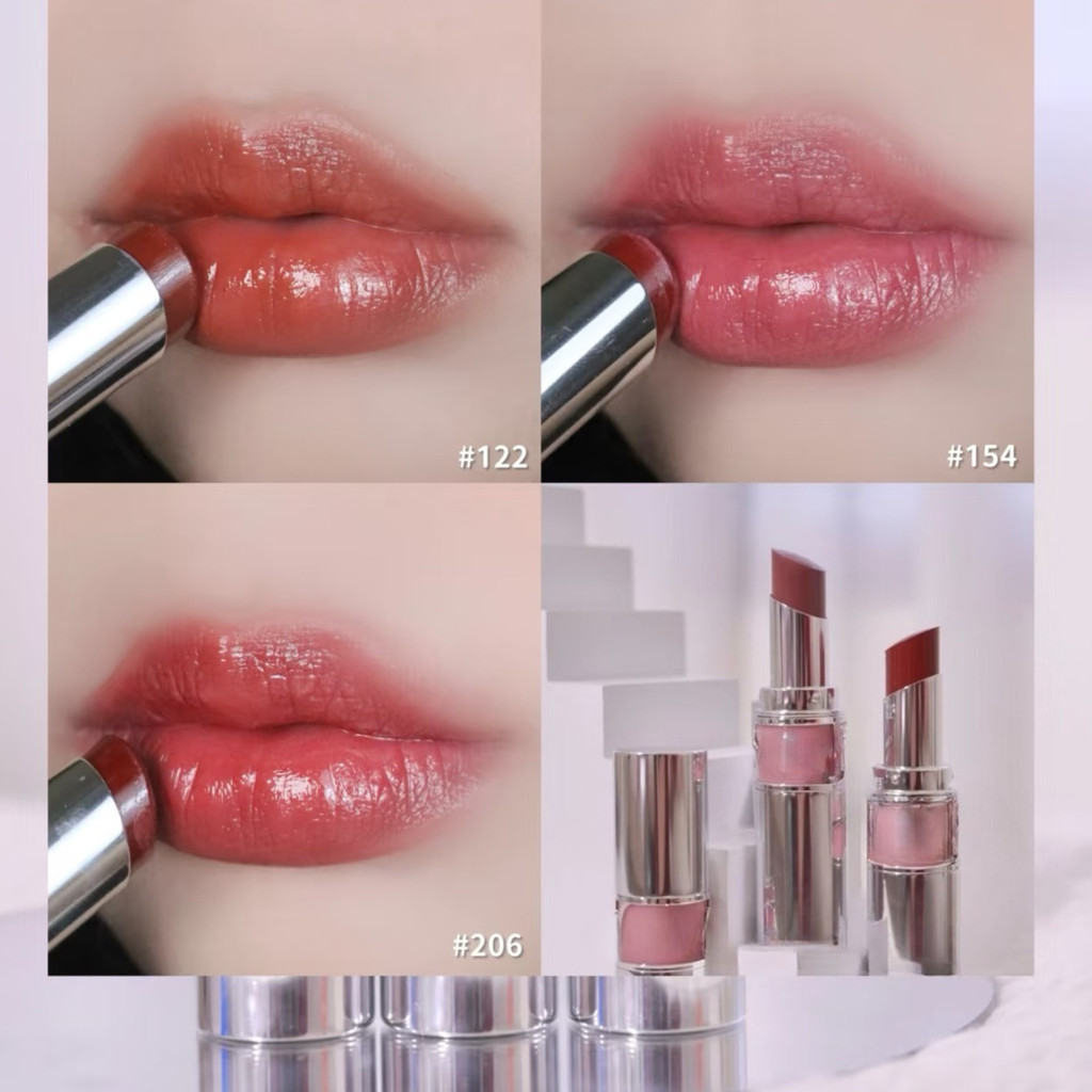 ลิปสติกลิปสติกหลอดกลมสีเงิน/ชมพู 1.6g (ตัวอย่าง) 5B/7B/9B/44B #8B 9B 206#201#154#122#1B #3B #