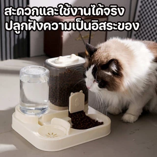 2IN1 ที่ให้อาหารสัตว์เลี้ยง ที่ให้น้ำสัตว์เลี้ยง ที่ให้อาหาร-น้ำอัตโนมัติ เกรดพรีเมี่ยม ถ้วยอาหารแมว🔥พร้อมส่ง