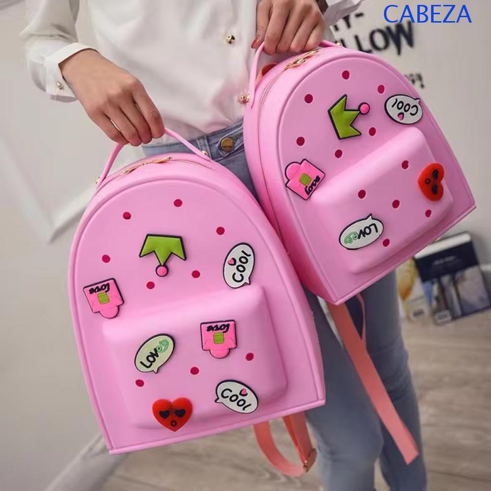 CABEZA กระเป๋าเป้สะพายหลังซิลิโคน กันน้ำสำหรับเด็กนักเรียน สายรัดปรับได้ ใช้งานได้ทั้งโรงเรียนอนุบาลและวัยเติบโต