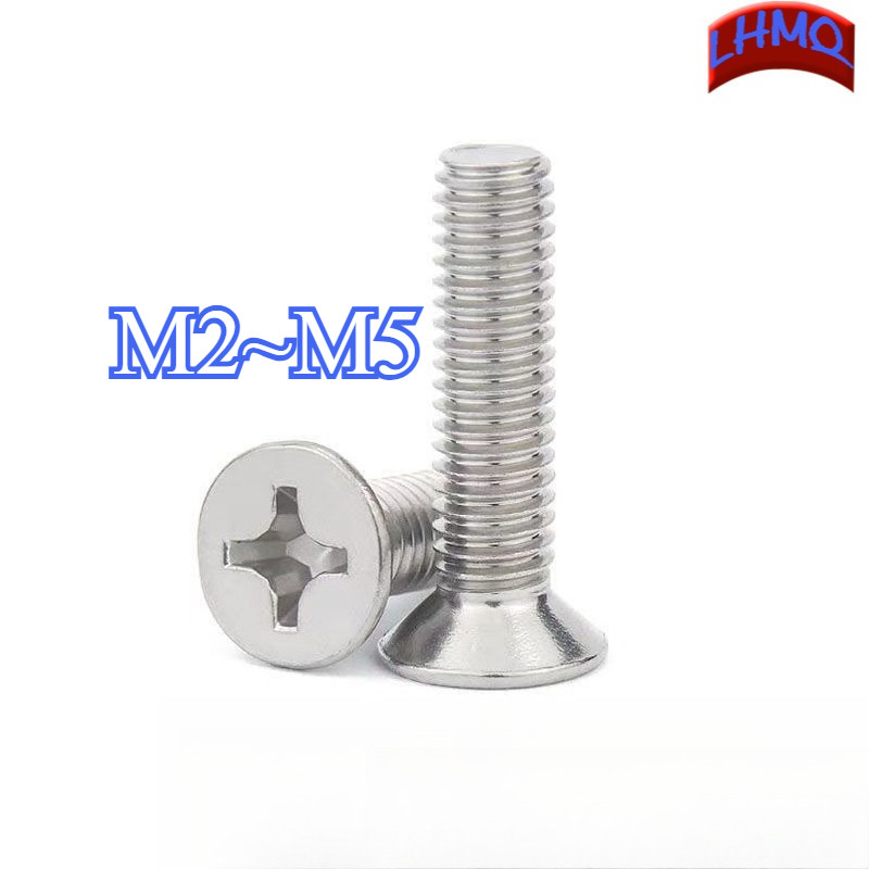 น็อต สกรู หัวเตเปอร์ แฉก เกลียวมิล หยาบ น็อต สกรูดำ หัวเตเปอร์,306SUS M2/M2.5/M3/M4/M5 * L3-100 มม.L