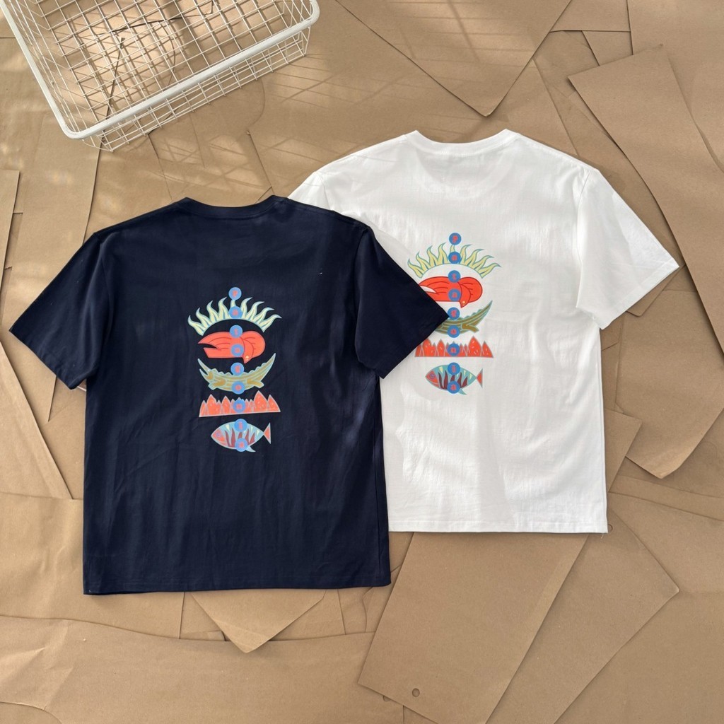 เสื้อยืดแขนสั้น Patagonia Mountain Skyline กลางแจ้ง 73 Skyline เสื้อยืดออร์แกนิกอินเทรนด์