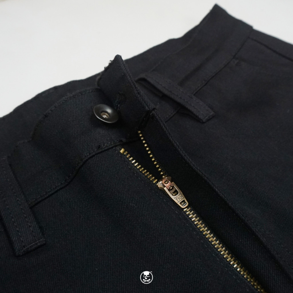 DETERMINED - Wide Pants JIINZU RAW DENIM กางเกงขายาวผู้ชายสีดํา - รูปที่ 2