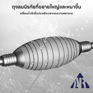 เครื่องถ่ายน้ำตู้ปลา กาลักน้ำ อุปกรณ์ถ่ายน้ำ ทำความสะอาดตู้ปลา ที่ดูดขี้ปลา แบบบีบ แรงดูดดี