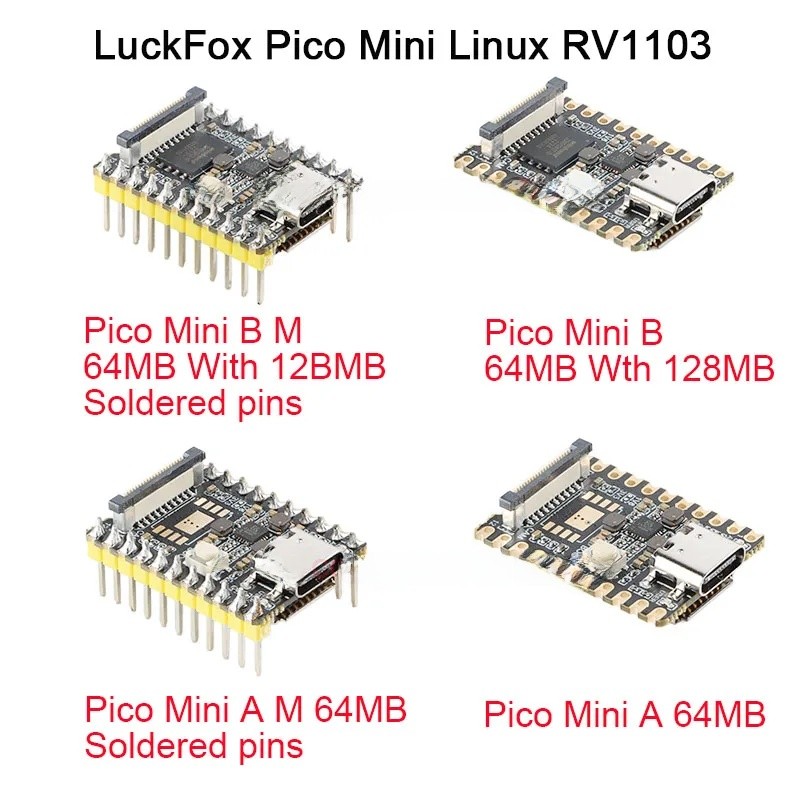 Linux AI บอร์ดพัฒนา Luckfox Pico Mini Miniature 128MB RAM RV110 LuckFox Pico Mini Linux RV1103