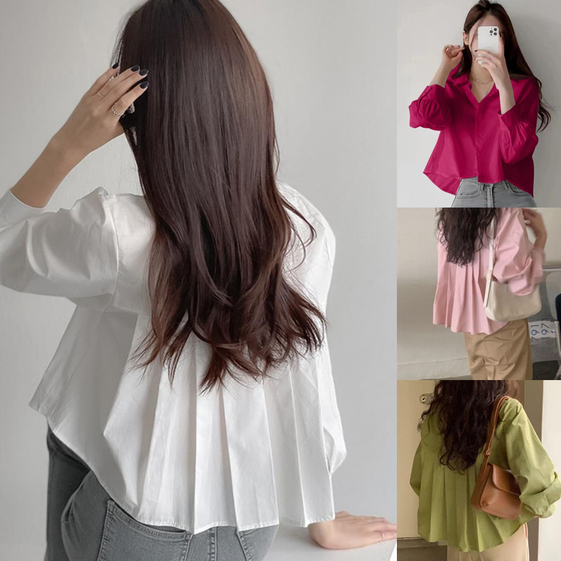 Cuties   w650  เสื้อเชิ้ตแขนยาว ผ้าดี สวยสับปังมาก เสื้อแขนยาวผู้หญิง  แมทช์ง่ายหลายสไตล์
