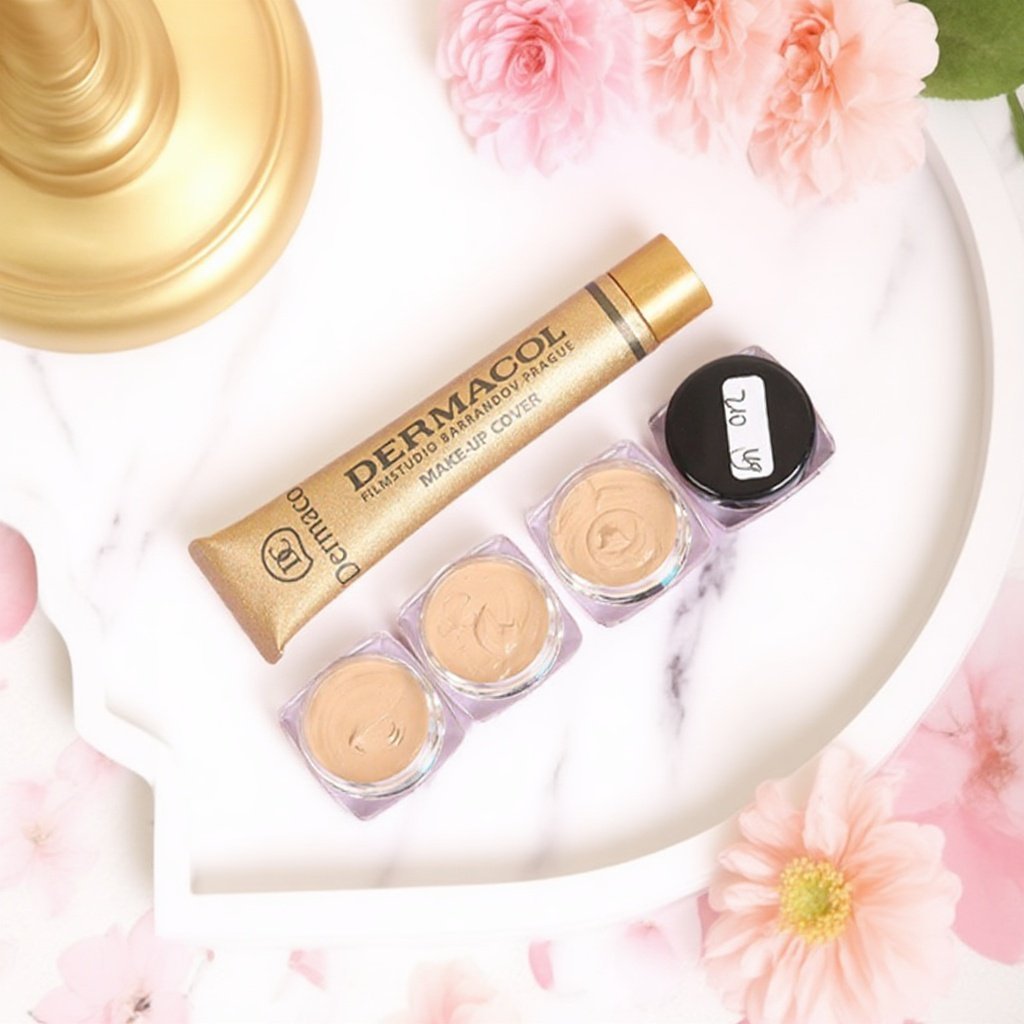 [Taohao Goods] Dermacol Dermacol คอนซีลเลอร์ตัวอย่าง 3 ชิ้น 1 กรัมแพ็คขนาดเล็ก Golden Tube คอนซีลเลอ