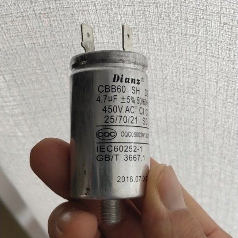 CBB60 Capacitor 4.7uF 450V - For Siemens Generator, Genuine Spare Part