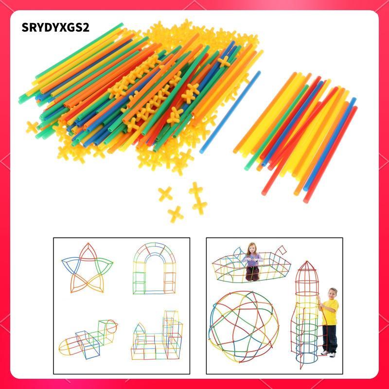 [Srydyxgs2] Straw Constructor Stem Fort Building ของเล่นการพัฒนาการศึกษาเด็กของขวัญ