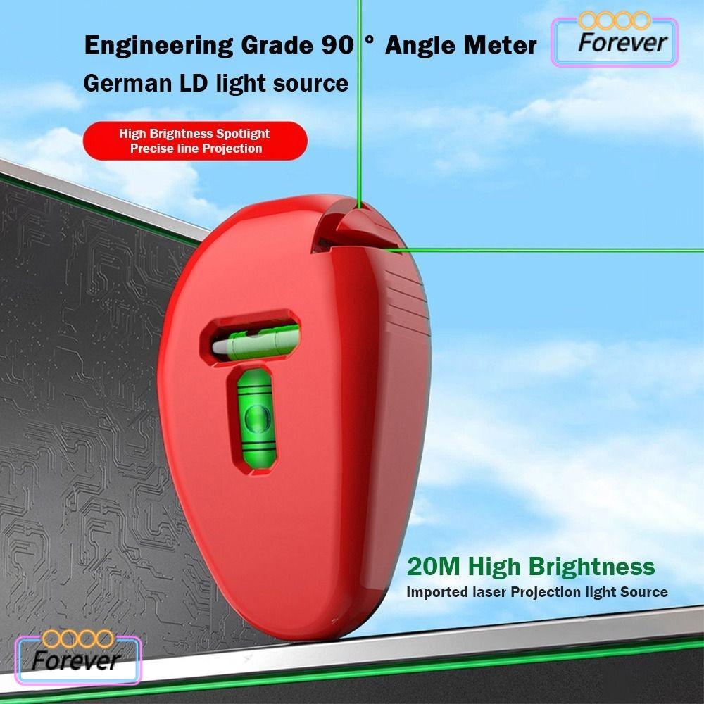 FOREVER ระดับฟองมุมขวา 20M LD Light 90° ระดับเลเซอร์,ทนทานมืออาชีพมินิอินฟราเรดเรย์ปรับระดับเครื่องมือมุมขวาเครื่องมือวัด
