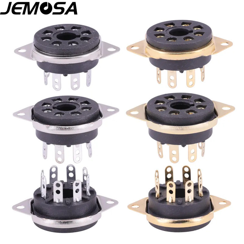 8Pins Bakelite ซ็อกเก็ตหลอด GZS8-B สําหรับ KT88 6SN7 6V6 6L6 6N8P 6SL7 GZ34 6CA7 EL34 ท่อสูญญากาศ DI