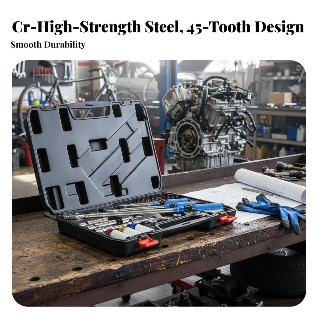 33 ชิ้น Chrome Vanadium Steel Force ประแจชุด Reversible Ratchet Adjustable Force ประแจชุด Double Ran