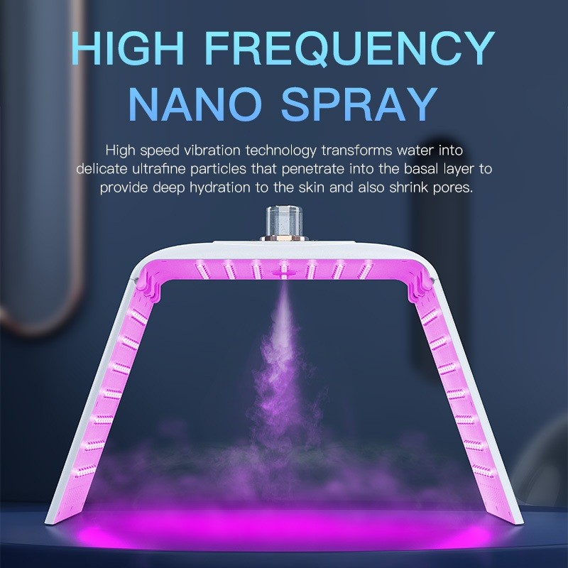 7 สีไฟ LED โฟตอนบําบัด PDT ความงามเครื่อง Salon สปาคอ Face กระชับน้ํา Replenishment Spectrometer