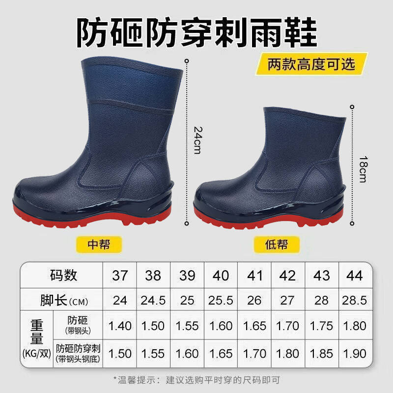 รองเท้าป้องกันแรงงาน Pvc Steel Toe Anti-Static Acid Alkail Resistance Anti-Slip Wear-Resist