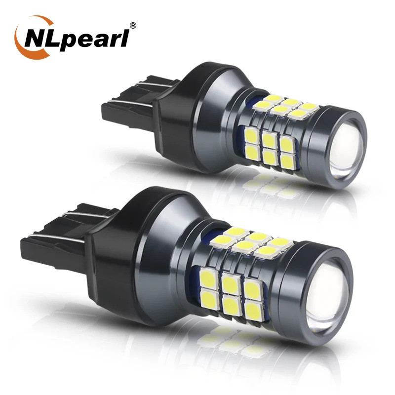 NLpearl 2x T20 LED 7440 WY21W W21W หลอดไฟ LED 7443 W21/5W Led T20 Super Bright 3030SMD สํารองย้อนกลั