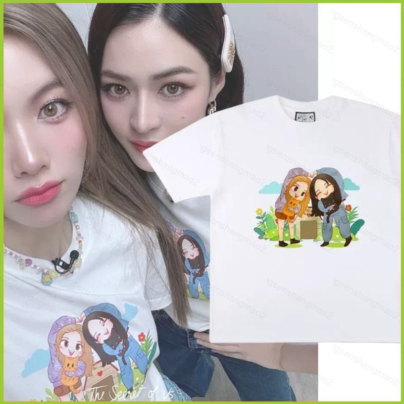 PS2 ความลับของ Us Lingling Fahlada Thananusak Orm Earn คอสเพลย์ผ้า 3D ฤดูร้อนเสื้อยืดอะนิเมะแขนสั้นด