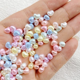 100pcs เรซิ่นผสม 3D สีสันหัวใจ/ดาวเล็บอุปกรณ์เสริมแบนกลับ Rhinestone DIY งานแต่งงานสมุดภาพตกแต่งคริสต์มาสหัตถกรรม