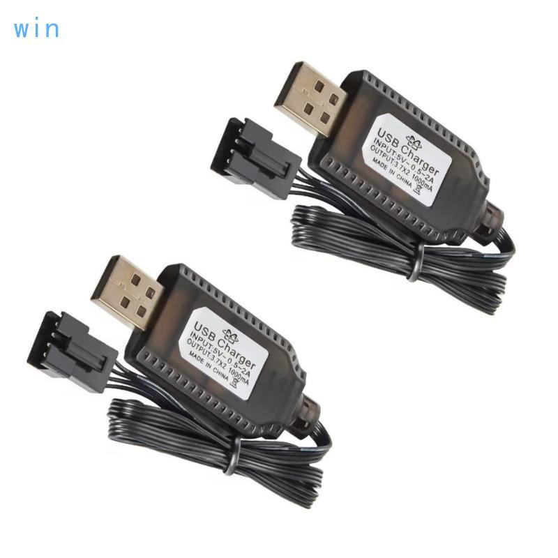 Win 2 ชิ้น 7 4V USB Charge สายไฟ SM2 0 4P อะแดปเตอร์สําหรับ LiPos แบตเตอรี่ในรถยนต์และเรือ
