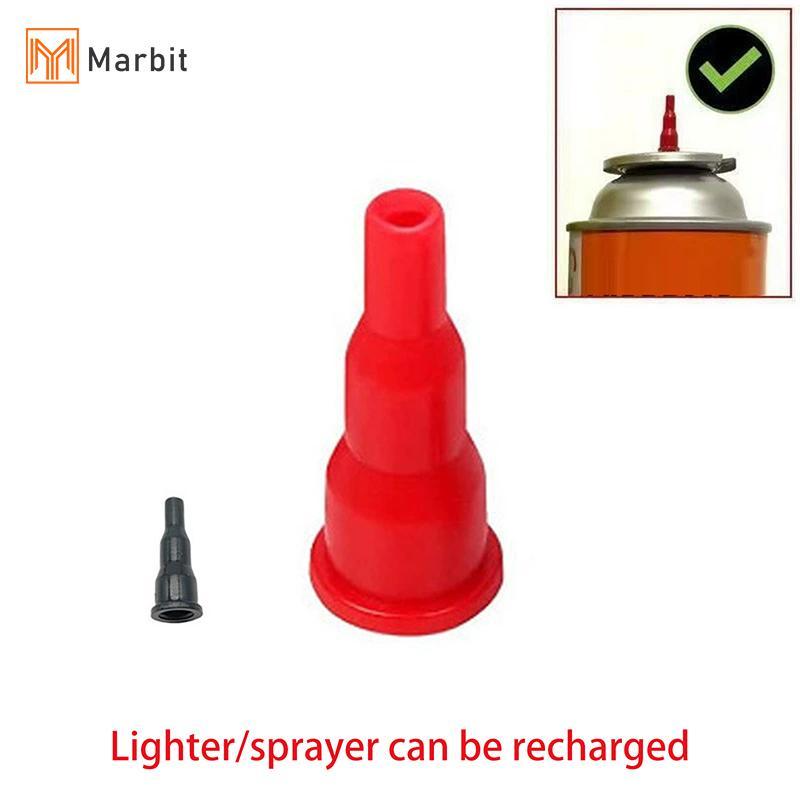 Marbit 10 ชิ้นบิวเทนหัวฉีดอะแดปเตอร์แปลงถังเทปคาสเซ็ตเป็นถังพองแก๊สหัวฉีดสําหรับเติม null