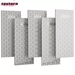 TASTORO หินลับมีดเพชรบางเฉียบพร้อมแผ่นลับคมเพชรฐานป้องกันการลื่นไถล, หินลับ 240-3000 ตาข่ายแผ่นพื้นผิวรังผึ้งบด